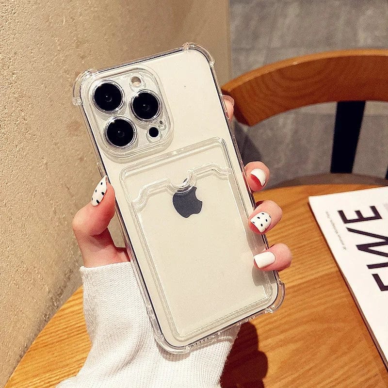 Transparent Card Slot Bag Holder iPhone Case - Agenda365.com