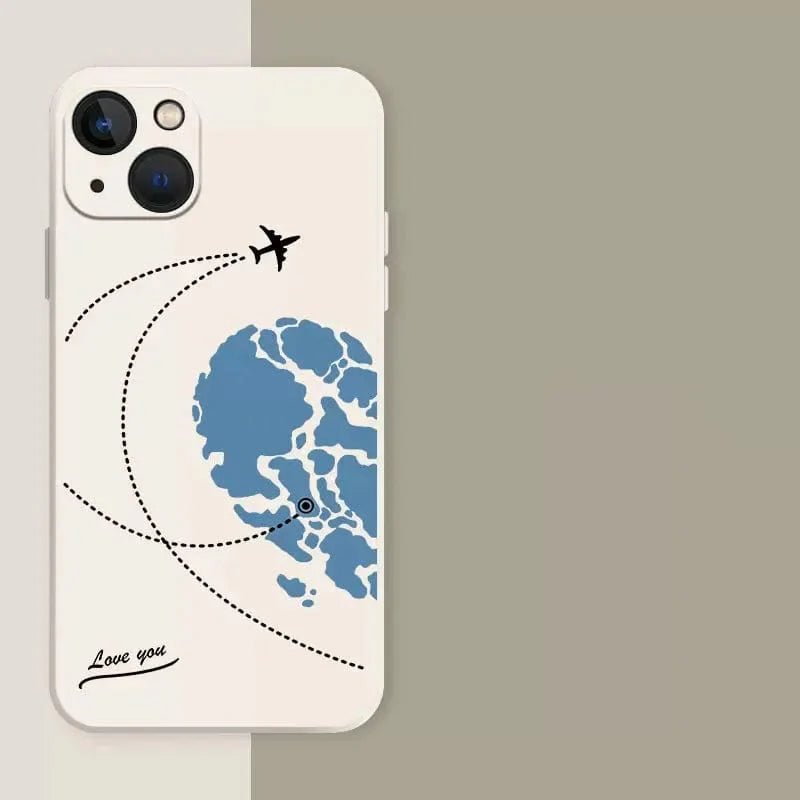 Aircraft Love Heart Couple iPhone Case - Agenda365.com
