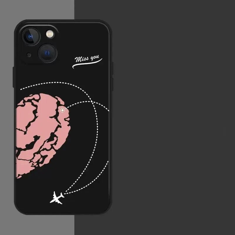 Aircraft Love Heart Couple iPhone Case - Agenda365.com