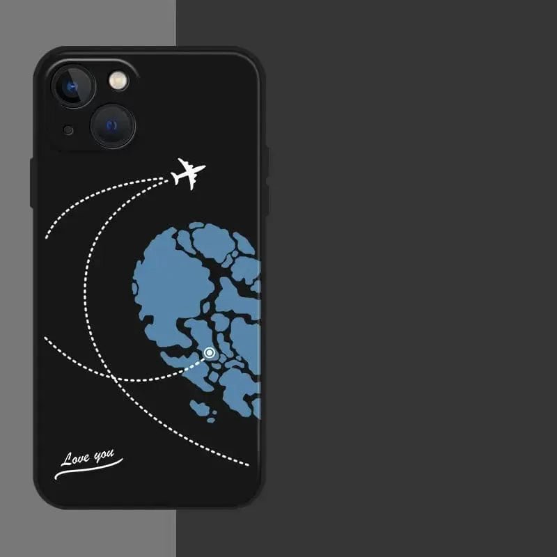 Aircraft Love Heart Couple iPhone Case - Agenda365.com