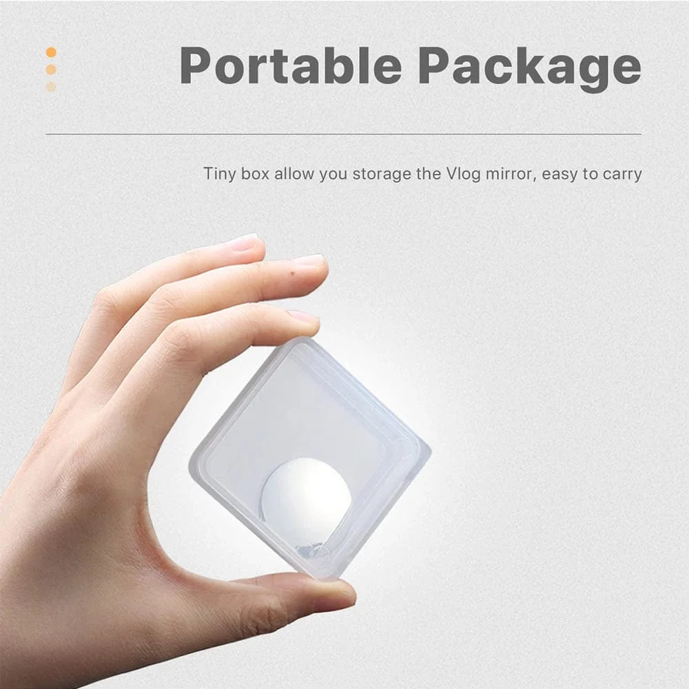Compact Round Mirror for Smartphone Selfies and Vlogging - Agenda365.com