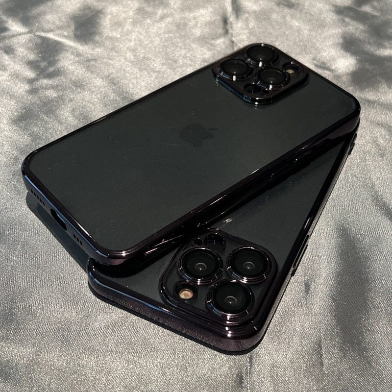 Luxury Plating Square Frame Clear iPhone Case - Agenda365.com