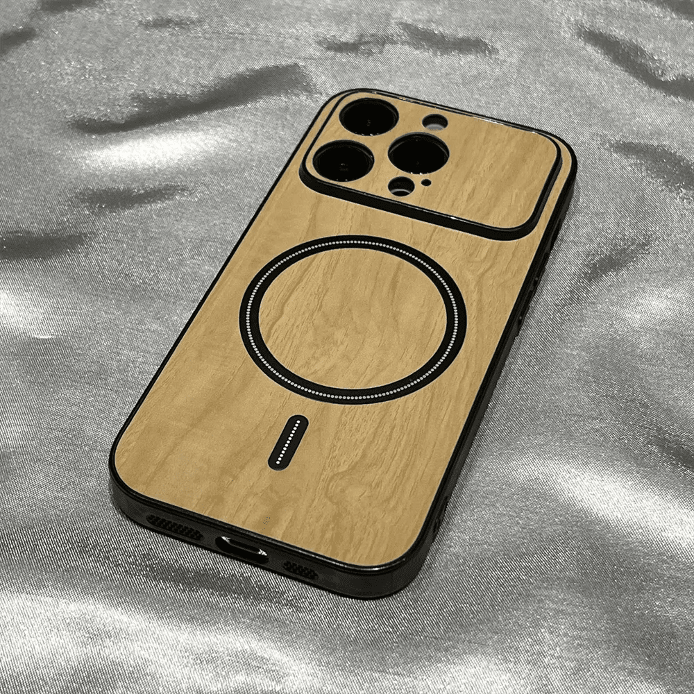 Luxury Wood Grain Magsafe Shockproof iPhone Case - Agenda365.com