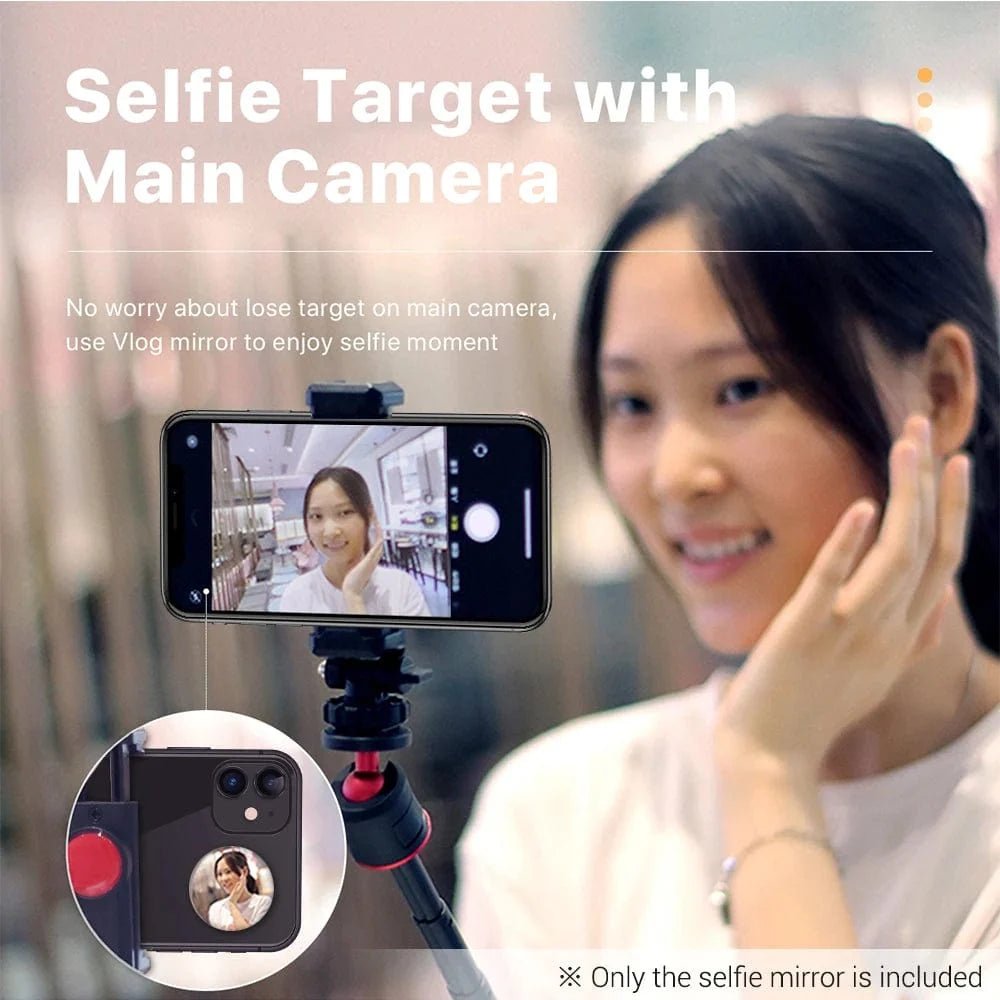 Compact Round Mirror for Smartphone Selfies and Vlogging - Agenda365.com