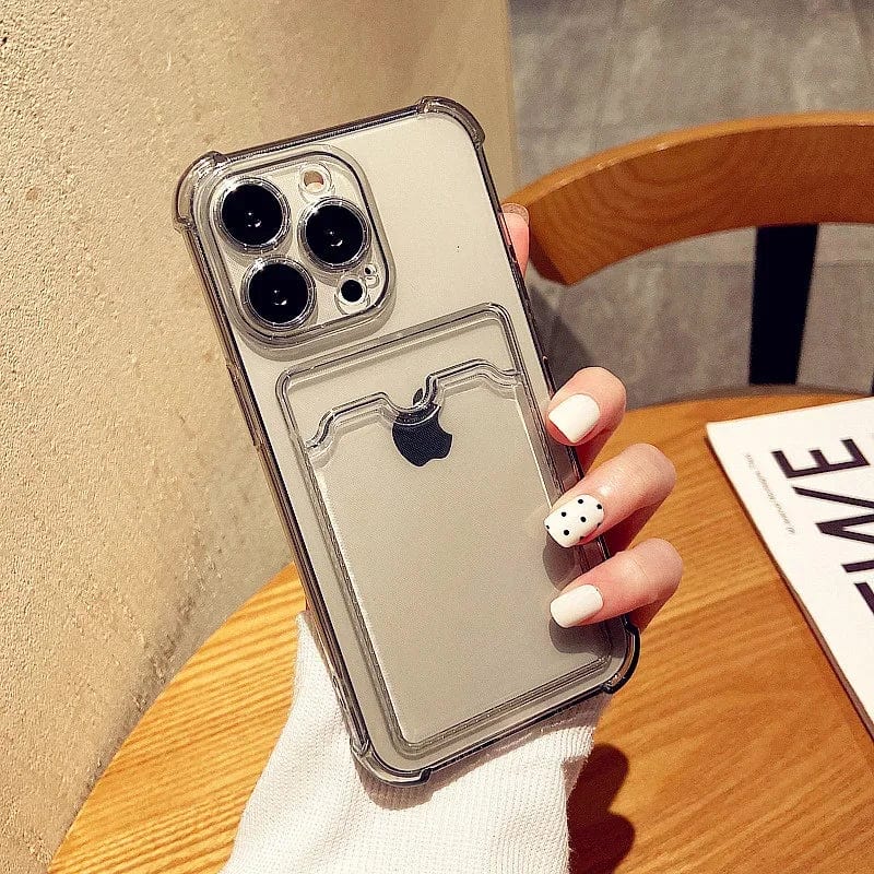 Transparent Card Slot Bag Holder iPhone Case - Agenda365.com