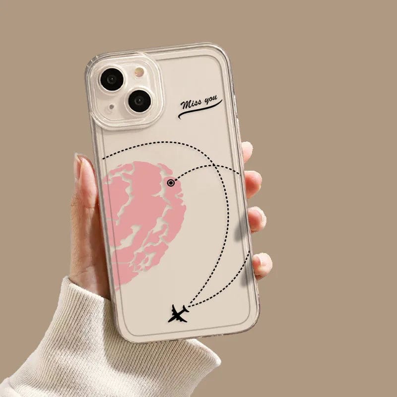 Aircraft Love Heart Couple iPhone Case - Agenda365.com