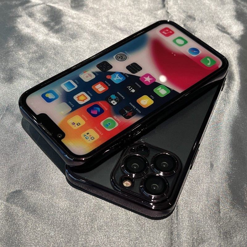 Luxury Plating Square Frame Clear iPhone Case - Agenda365.com