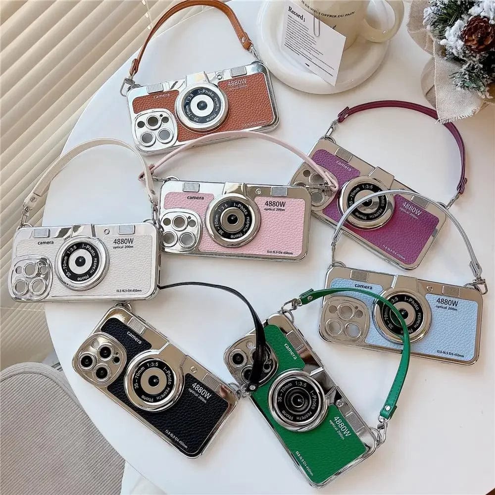 Luxury Retro Stereo Camera Lanyard iPhone Case - Agenda365.com
