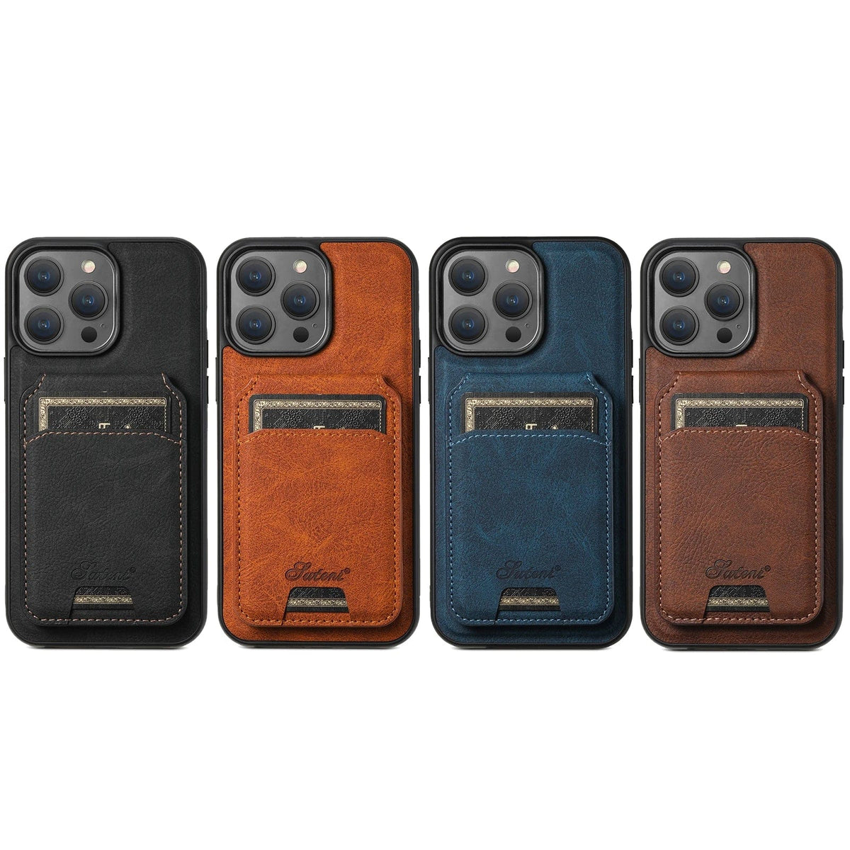 Leather Magnetic Wallet iPhone Case - Agenda365.com