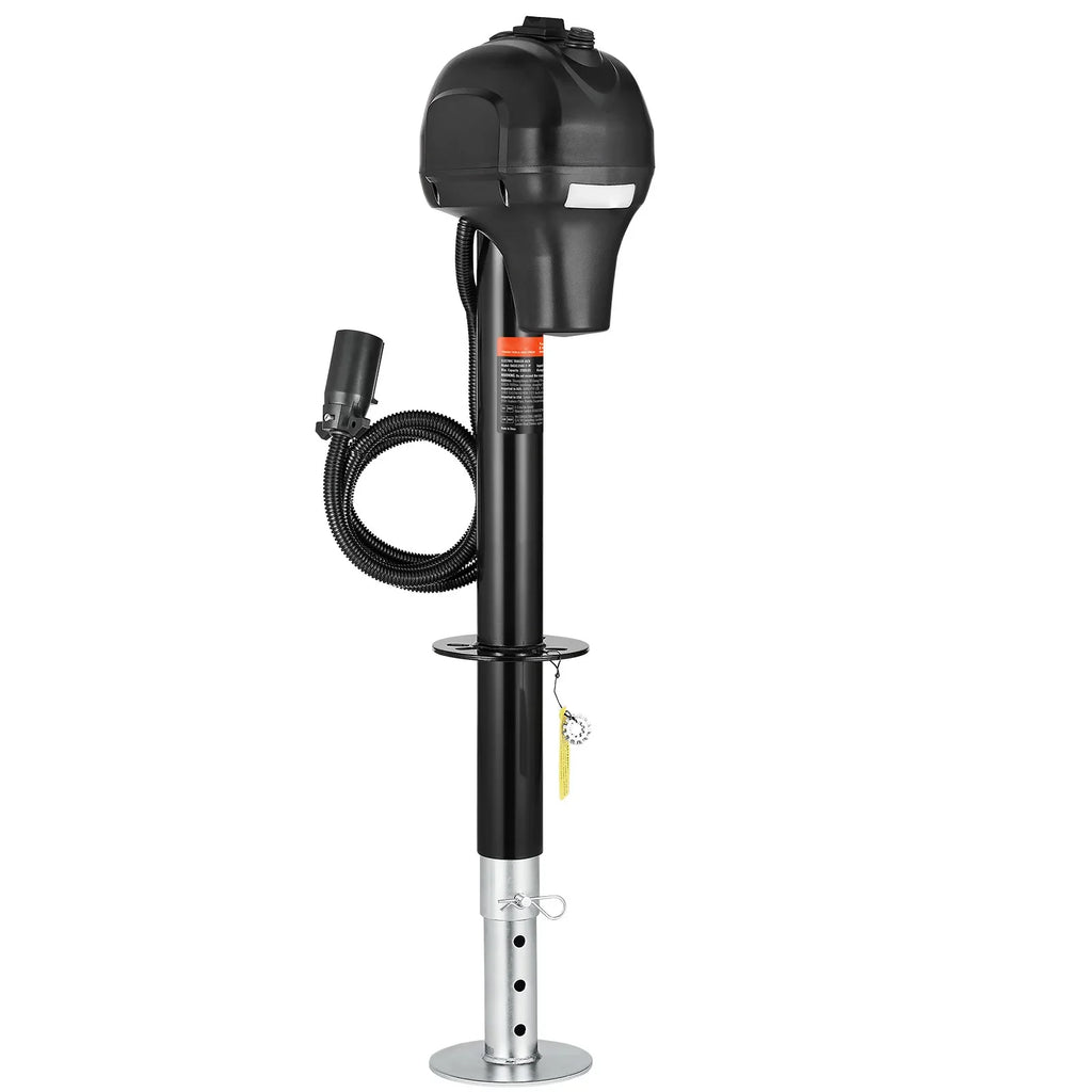 SucceBuy 12V Electric Trailer Jack 7 Pin Connector Crank Handle Lift 5000 Lb - Agenda365.com