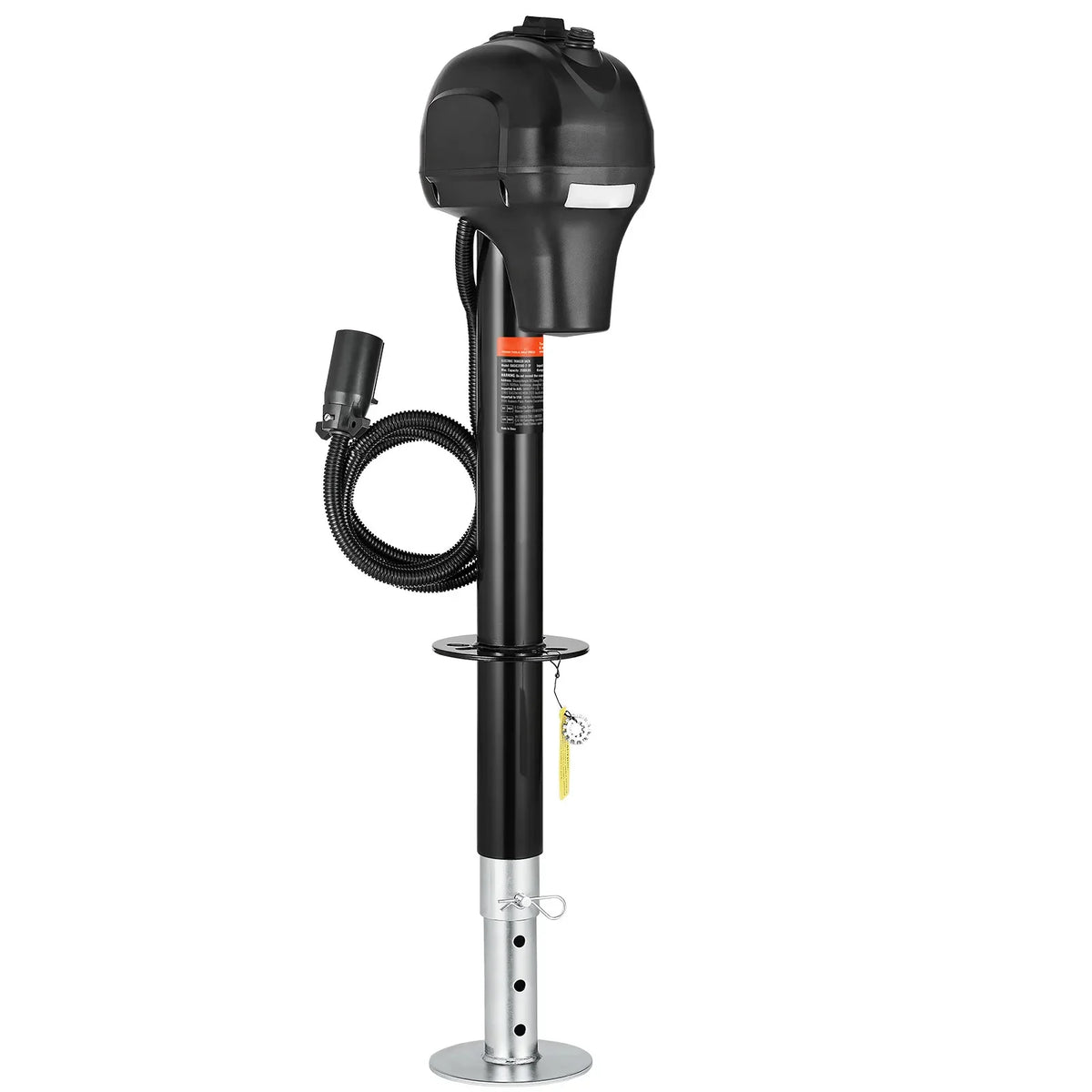 SucceBuy 12V Electric Trailer Jack 7 Pin Connector Crank Handle Lift 5000 Lb - Agenda365.com