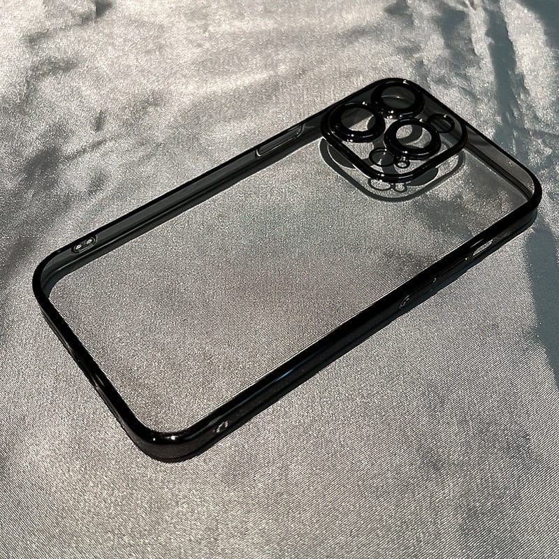 Luxury Plating Square Frame Clear iPhone Case - Agenda365.com