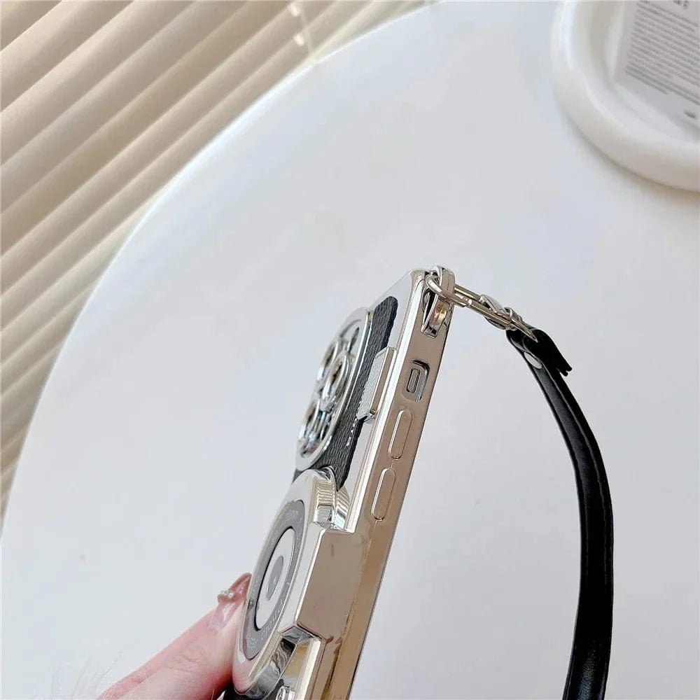 Luxury Retro Stereo Camera Lanyard iPhone Case - Agenda365.com