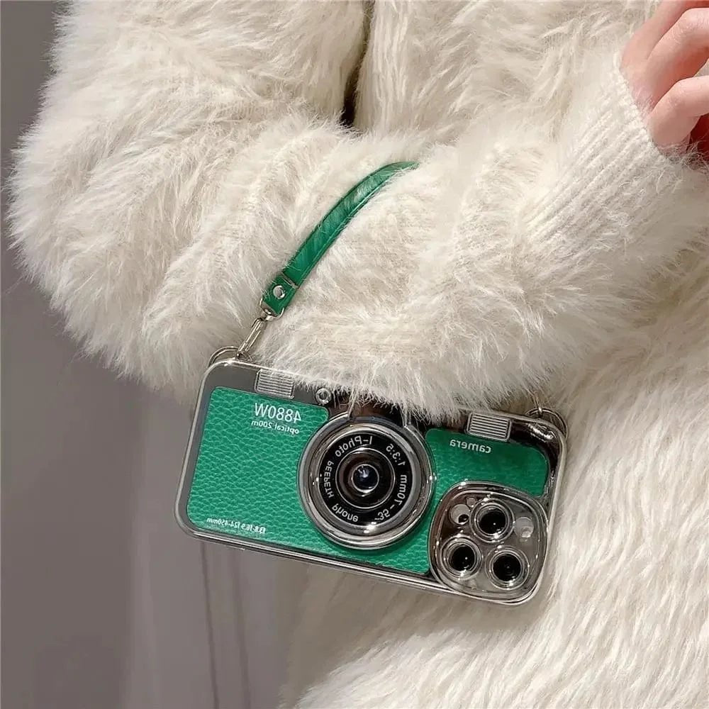 Luxury Retro Stereo Camera Lanyard iPhone Case - Agenda365.com