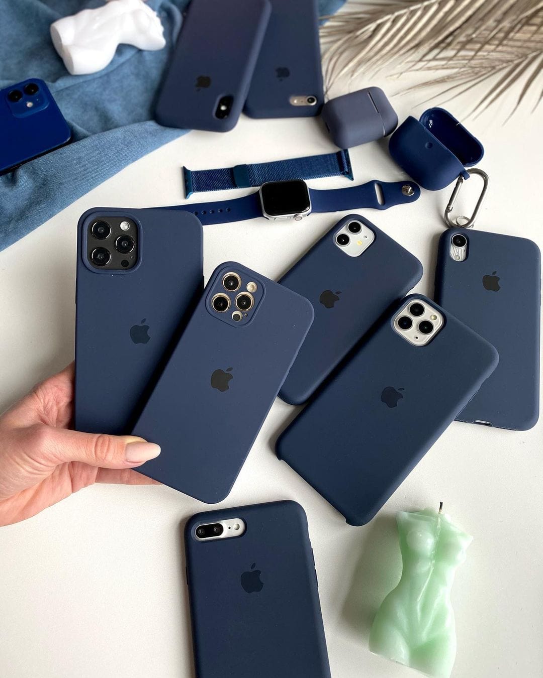 iPhone Camera Protection Silicone Case (Midnight Blue) - Agenda365.com