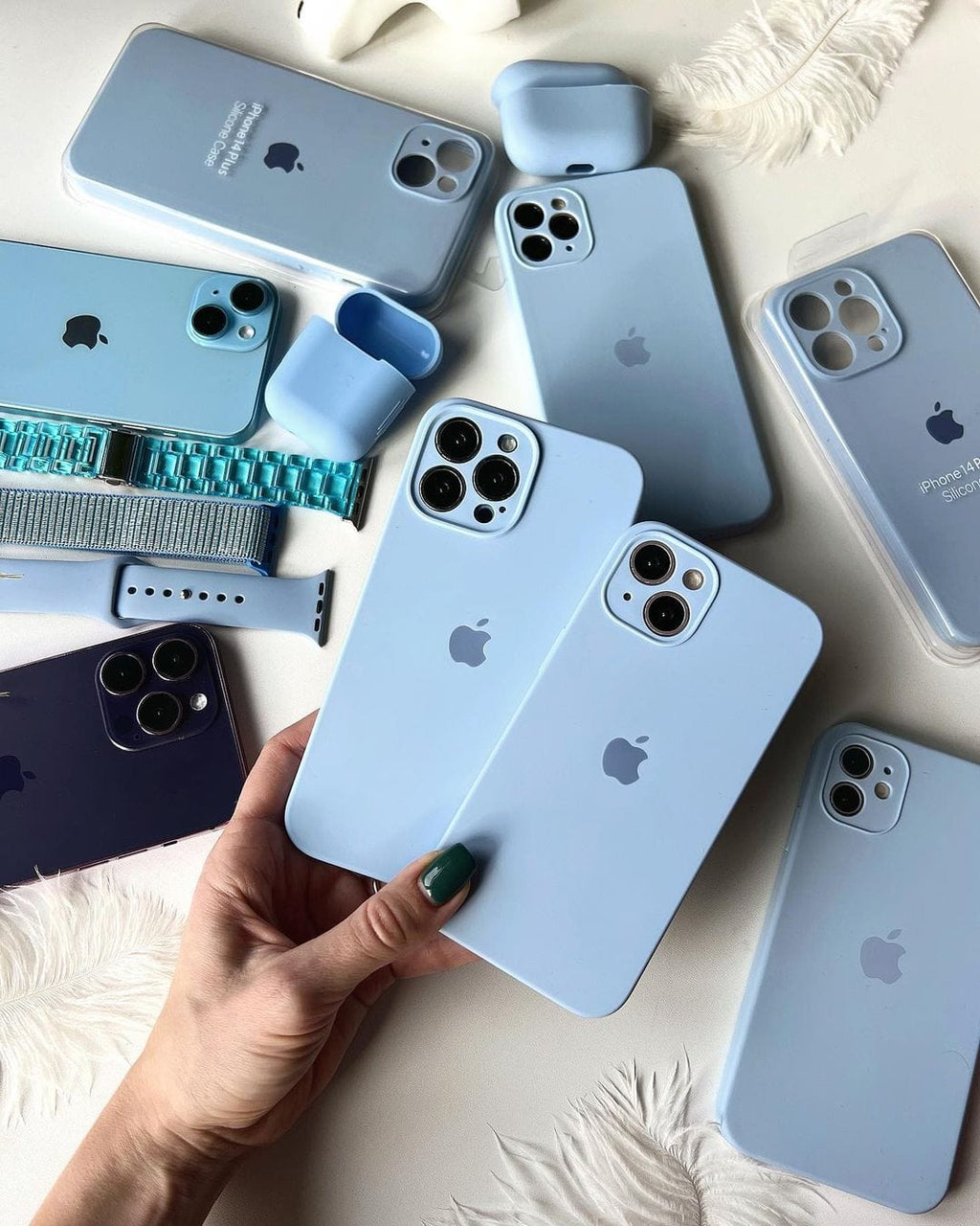 iPhone Camera Protection Silicone Case (Sky Blue) - Agenda365.com