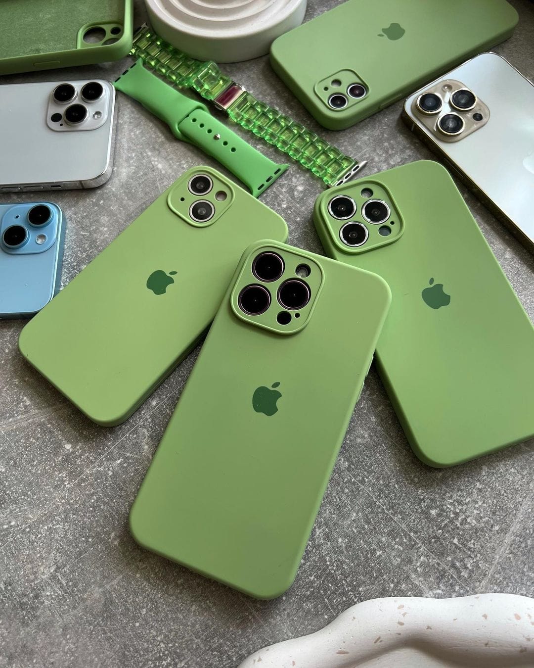 iPhone Camera Protection Silicone Case (Matcha Green) - Agenda365.com