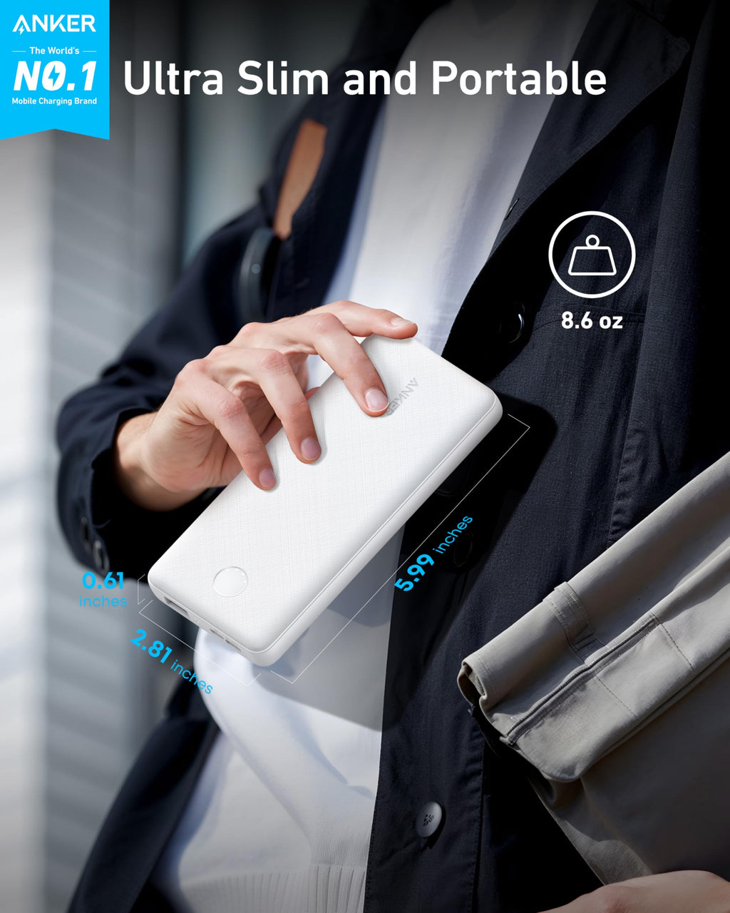 Anker <b>313</b> Power Bank (PowerCore 10K) - Agenda365.com