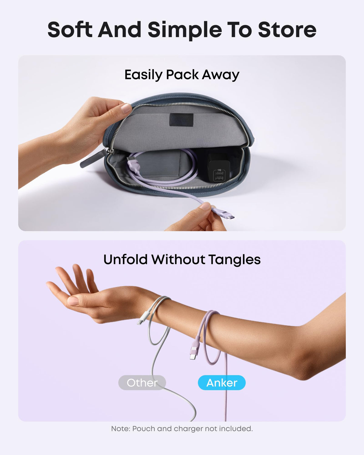 Anker USB-A to USB-C Cable (3 ft / 6 ft, Upcycled-Braided) - Agenda365.com