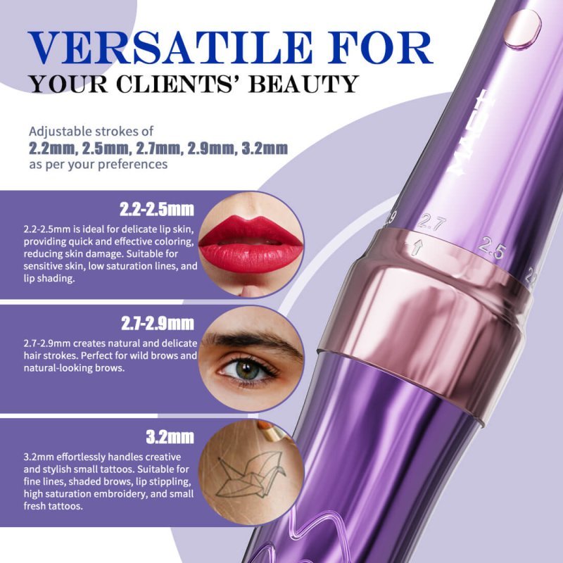 Dragonhawk Wireless Tattoo Pen Machine With 2.2MM-3.2MM Adjustable Strokes Permanent Makeup | Mast P60 - Agenda365.com