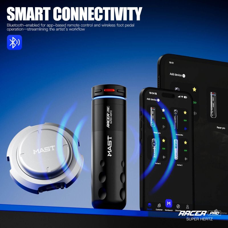 Dragonhawk Wireless Tattoo Pen Machine 4.2MM Strokes Length | Mast Racer Pro - Agenda365.com