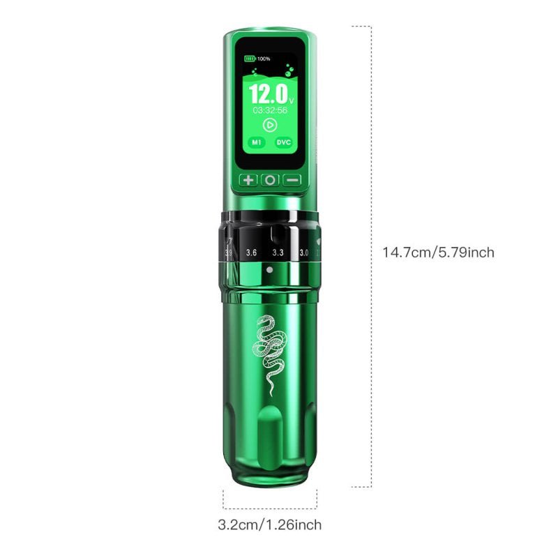 Tattoo Kit | Dragonhawk Fold Pro Year of Snake Edition Tattoo Machine Pen Wireless Professional Bundle - Agenda365.com