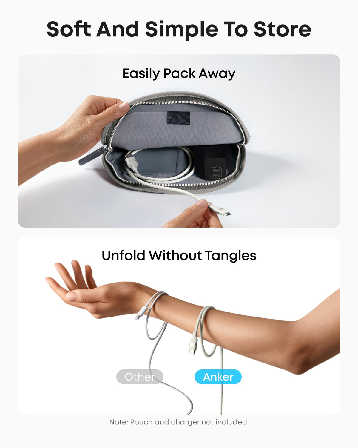 Anker USB-A to USB-C Cable (3 ft / 6 ft, Upcycled-Braided) - Agenda365.com