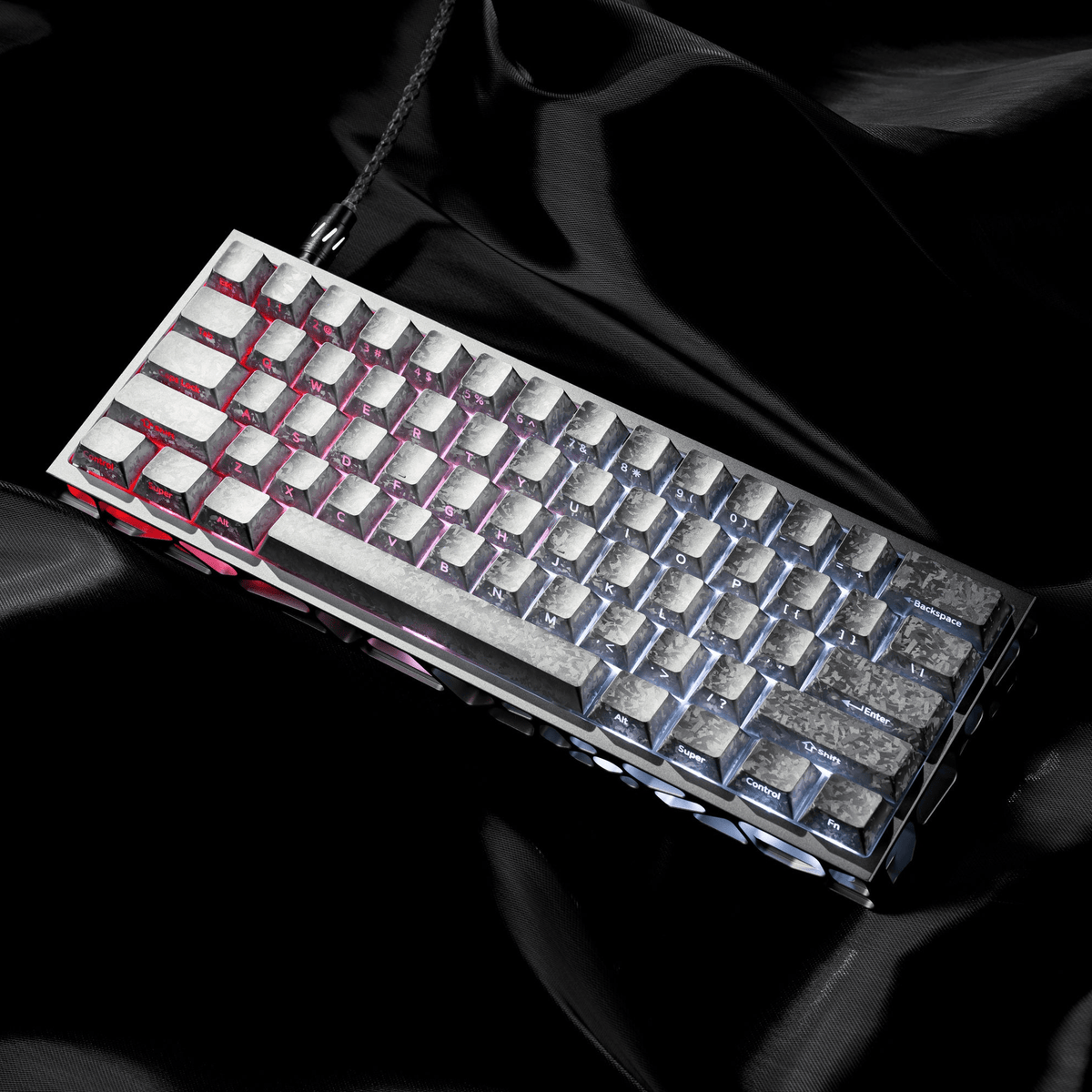 XVX Forged Carbon-Look Cherry Profile Side-Printed PC Keycap Set - Agenda365.com