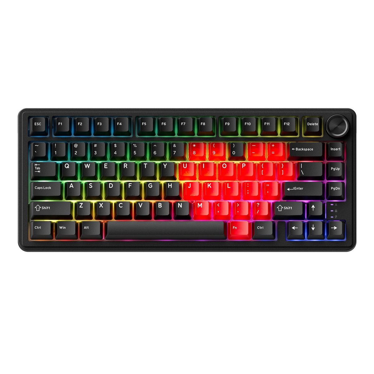 XVX M75 Lumina 75% Tri-Mode RGB Mechanical Keyboard with Knob - Agenda365.com