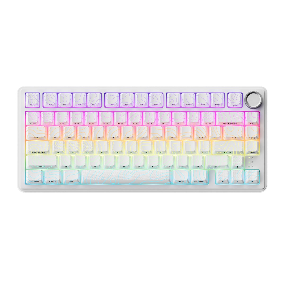 XVX M75 Lumina 75% Tri-Mode RGB Mechanical Keyboard with Knob - Agenda365.com