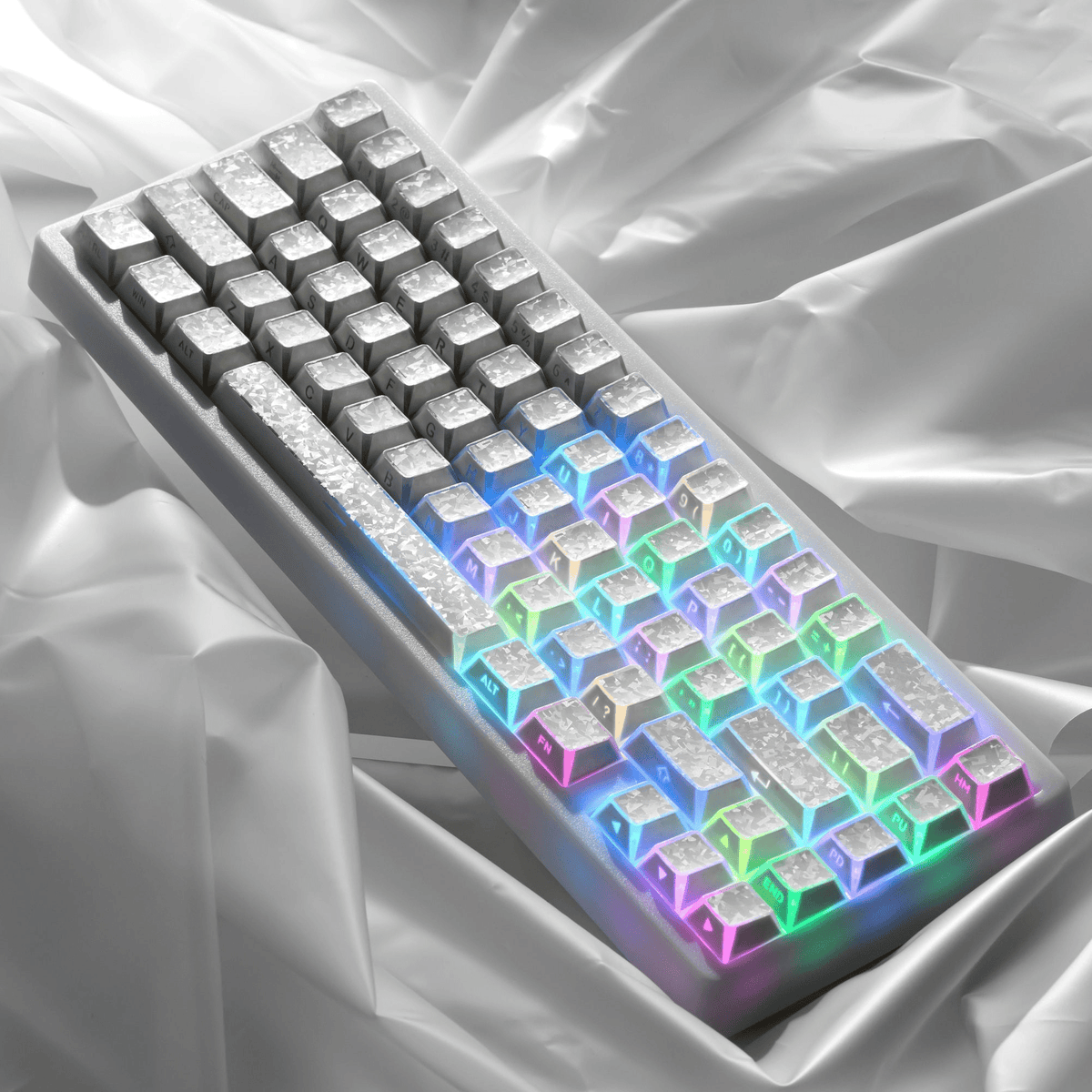 XVX PRISM Forged Carbon Shine-Through Cherry Profile 136-Key PBT Keycap Set - Agenda365.com
