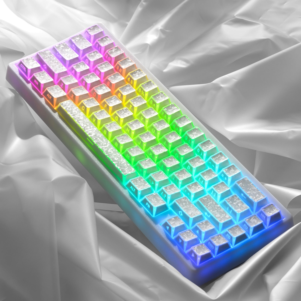 XVX PRISM Forged Carbon Shine-Through Cherry Profile 136-Key PBT Keycap Set - Agenda365.com