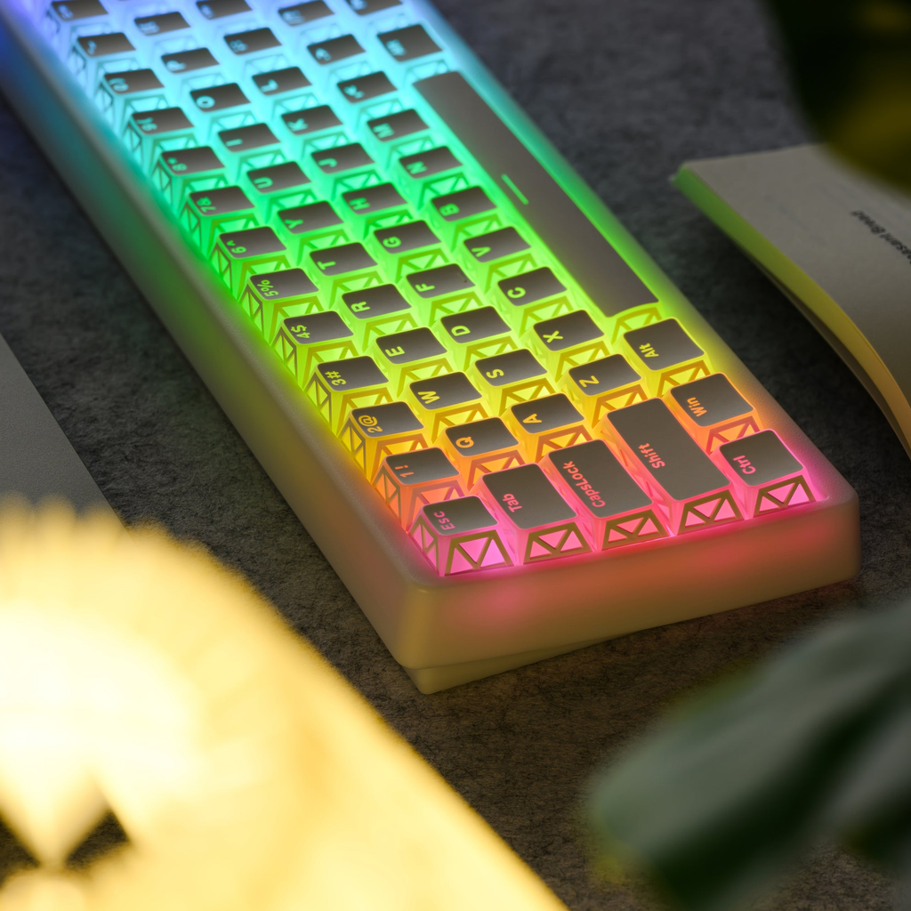 XVX PRISM Refraction Shine-Through Cherry Profile 130-Key PBT Keycap Set - Agenda365.com