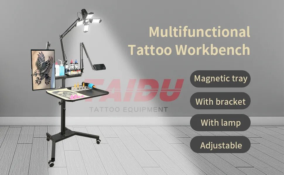 TAIDU PROMOTION MULTI-FUNCTIONAL DOUBLE HOLDER TATTOO BENCH WITH LIGHT - Agenda365.com