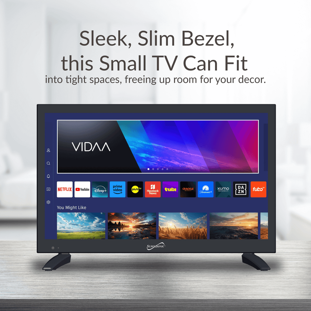 Supersonic 19" VIDAA ACDC Compatible LED Smart TV with Built-In WiFi - Agenda365.com
