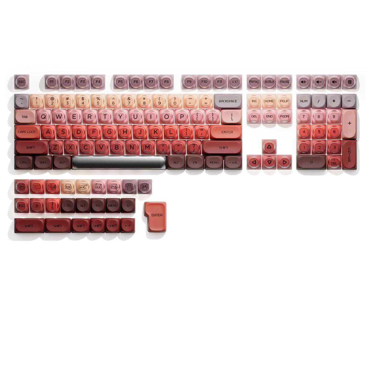 XVX Foundation Series HOA Profile Translucent PBT+PC 132-Key Keycap Set - Agenda365.com