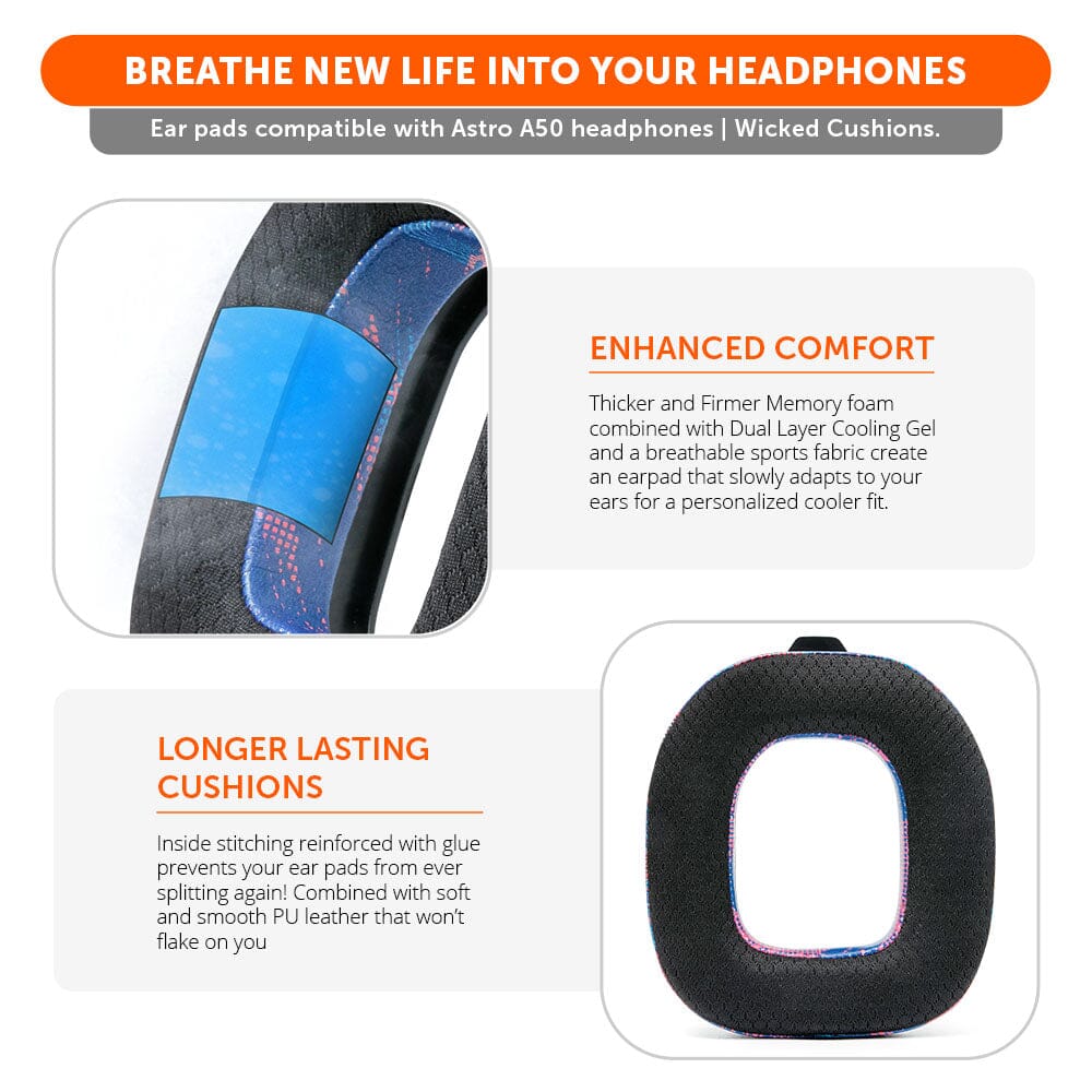 Astro A50 Gen 4, Gen 5 and A50X Earpads - WC FreeZe Cooling Gel - Agenda365.com