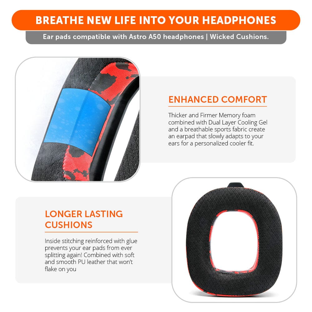 Astro A50 Gen 4, Gen 5 and A50X Earpads - WC FreeZe Cooling Gel - Agenda365.com