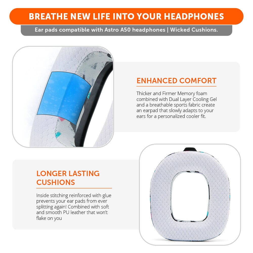Astro A50 Gen 4, Gen 5 and A50X Earpads - WC FreeZe Cooling Gel - Agenda365.com