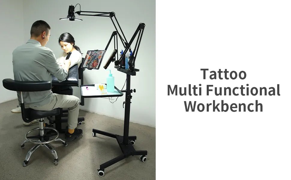 TAIDU PROMOTION MULTI-FUNCTIONAL DOUBLE HOLDER TATTOO BENCH WITH LIGHT - Agenda365.com