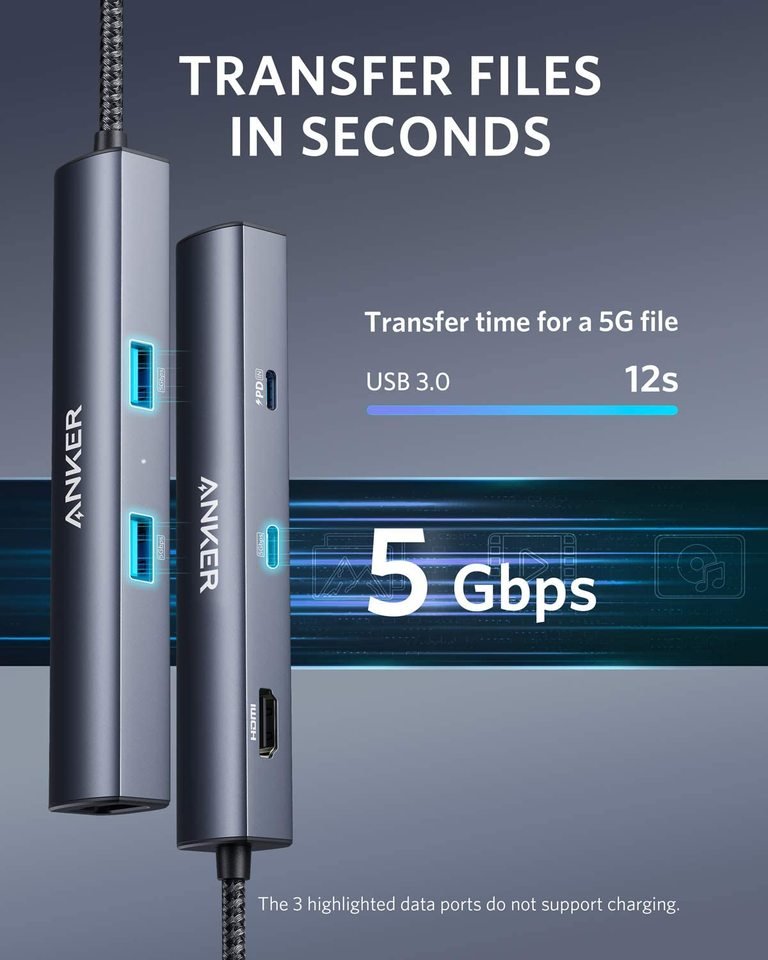 Anker <b>543</b> USB-C Hub (6-in-1, Slim) - Agenda365.com