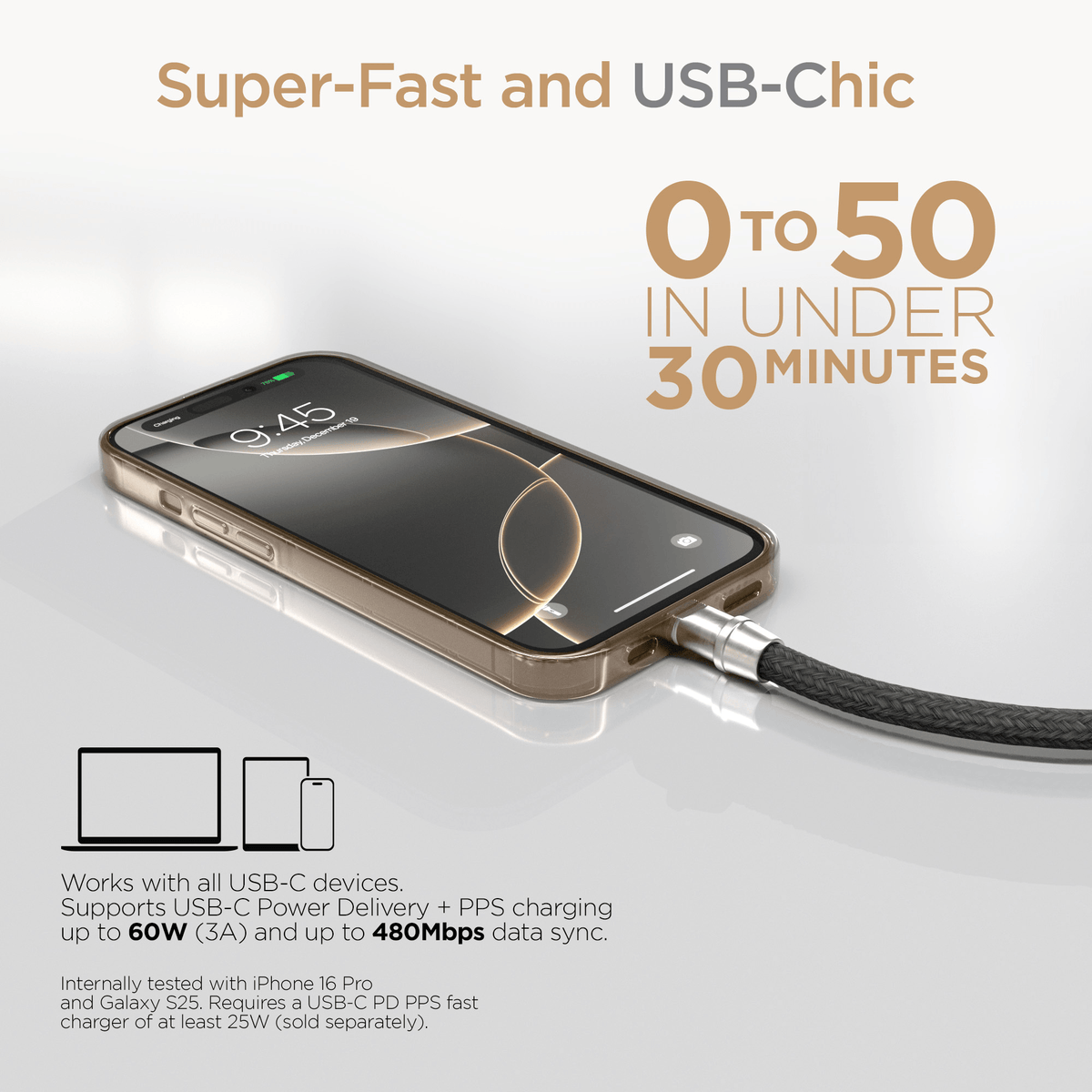 HyperGear 2-in-1 Universal Crossbody Phone Strap and Charging Cable - Agenda365.com