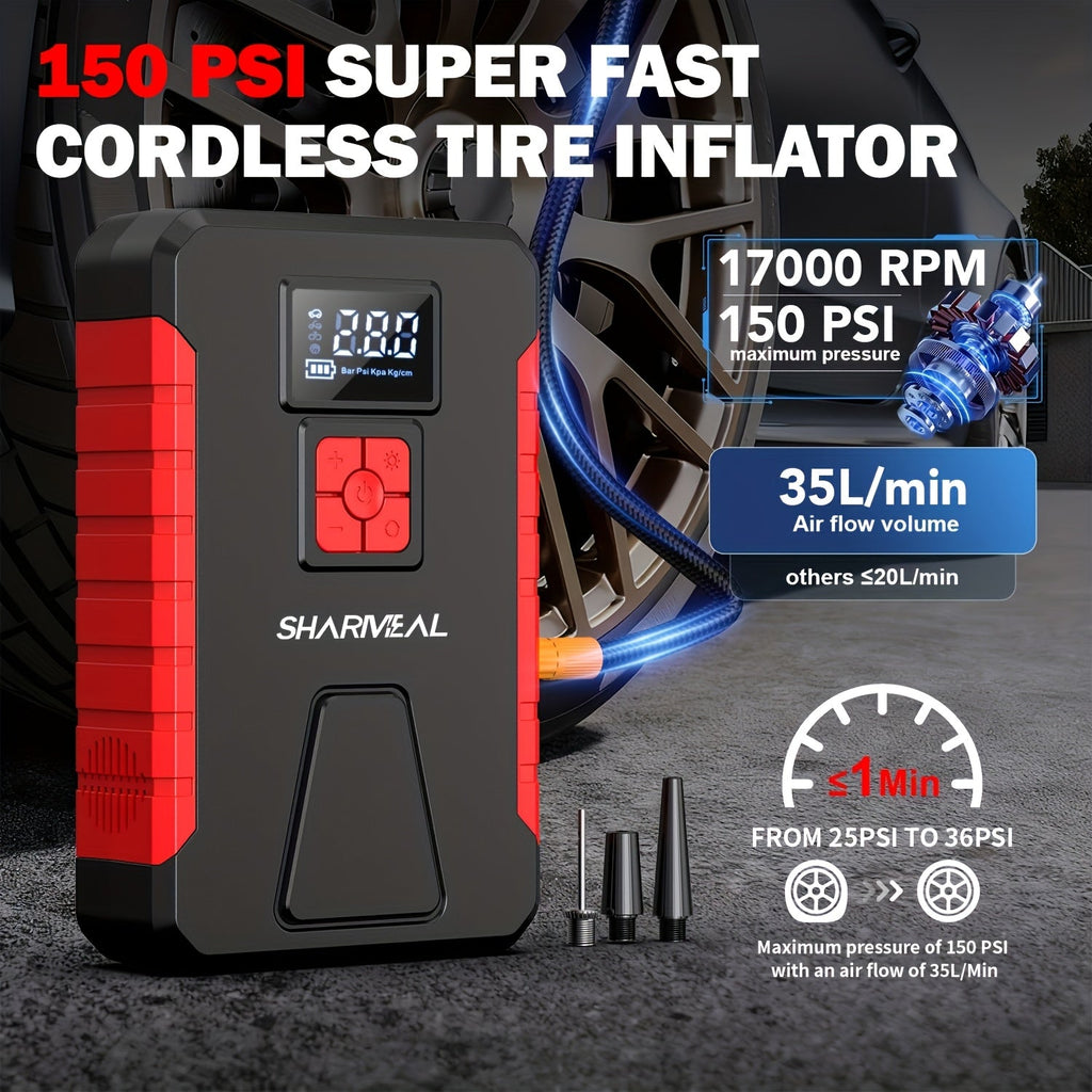 Portable Car Jump Starter with Air Compressor - Agenda365.com