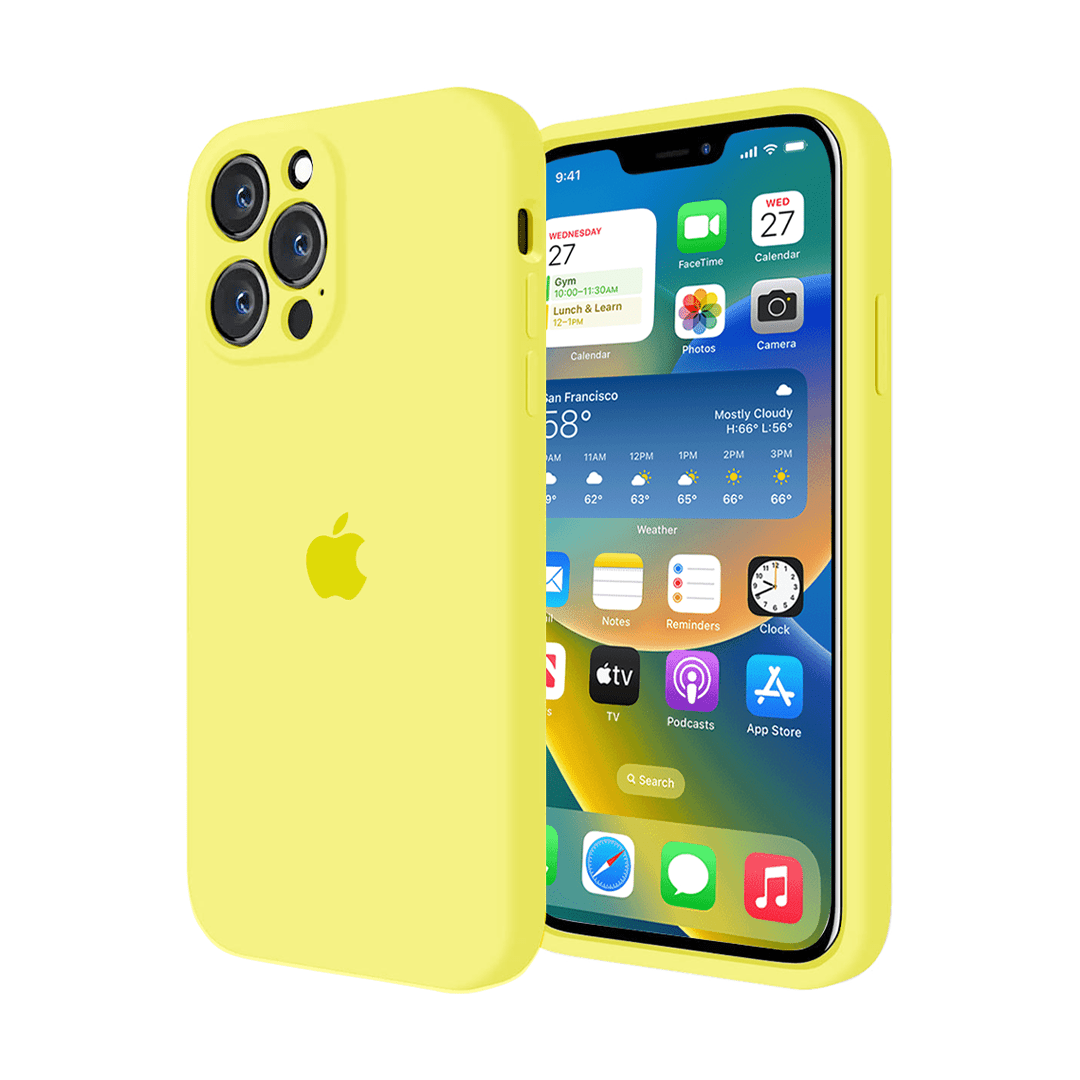 iPhone Camera Protection Silicone Case (Flash Yellow) - Agenda365.com
