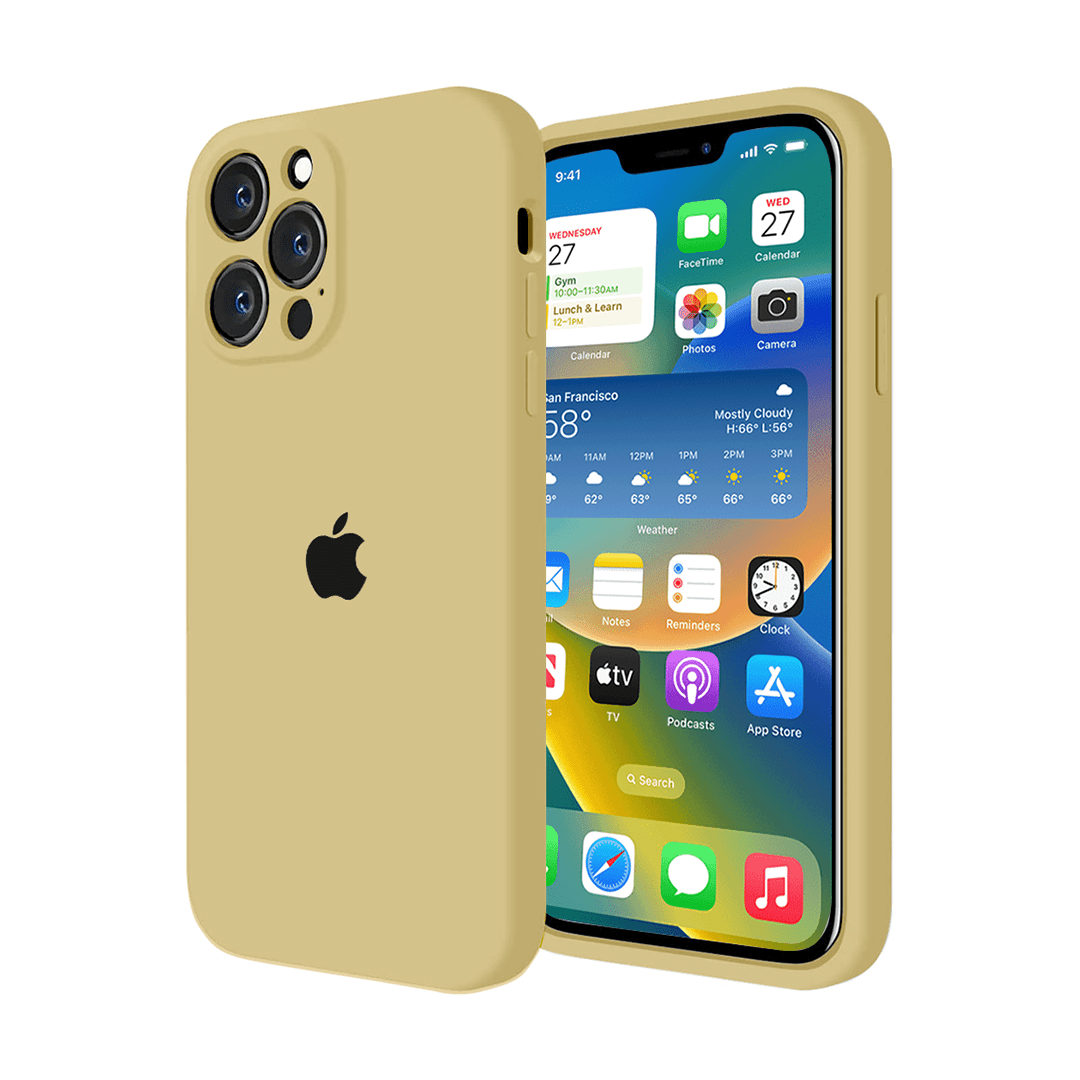 iPhone Camera Protection Silicone Case (Golden) - Agenda365.com