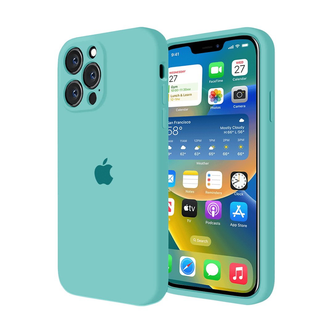 iPhone Camera Protection Silicone Case (Ice Sea Blue) - Agenda365.com