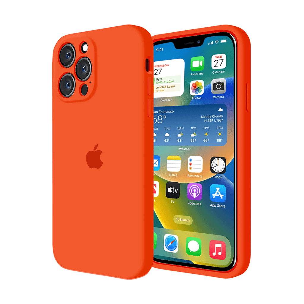iPhone Camera Protection Silicone Case (Orange) - Agenda365.com