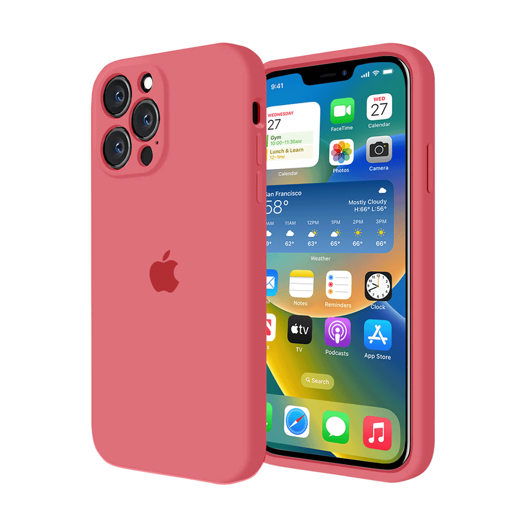 iPhone Camera Protection Silicone Case (Pink Citrus) - Agenda365.com