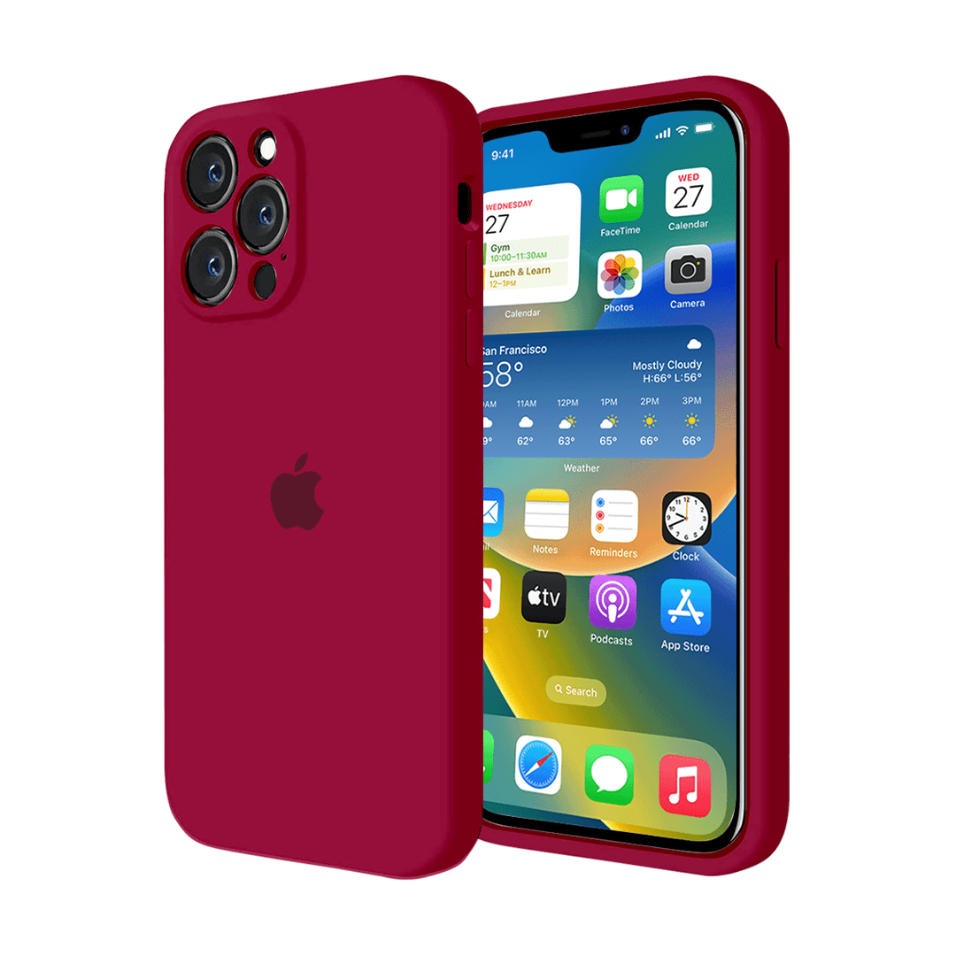 iPhone Camera Protection Silicone Case (Rose Red) - Agenda365.com