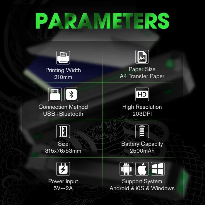 EZ WIRELESS TATTOO TRANSFER STENCIL PRINTERS - Agenda365.com